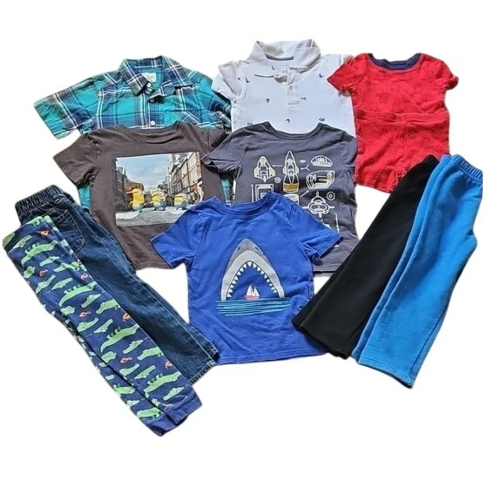 Boys Clothing Lot 4T 5T Old Navy Carters Childrens Place Shark Minions 11pc